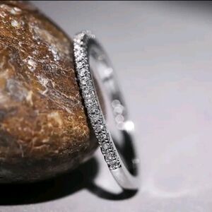 Minimalist's Delight Sapphire Sterling Silver Band - Free Shipping